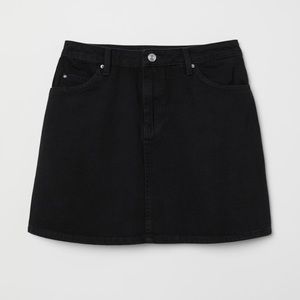 H&M Divided Black Denim Skirt